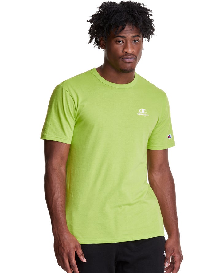 Champion Lightweight C Logo Applique T-Shirt Heren - Groen - Belgie 9173RACJK